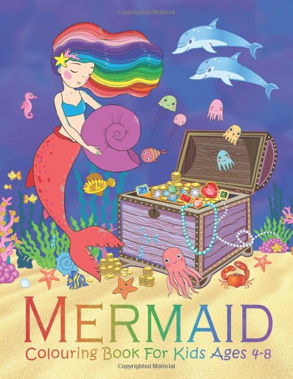 Mermaid Colouring Book for Kids Ages 4-8: 40 Cute, Unique Colouring Pages Fairy Tales & Legends