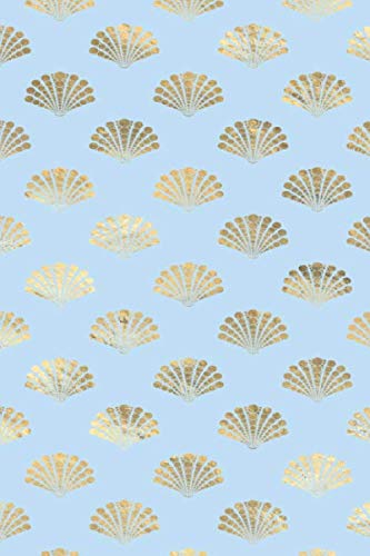 Notebook: Lined Notebook Journal -Blue And Gold Mermaid Design - 120 Pages - Large (6 x 9 inches) Essays & Short Stories