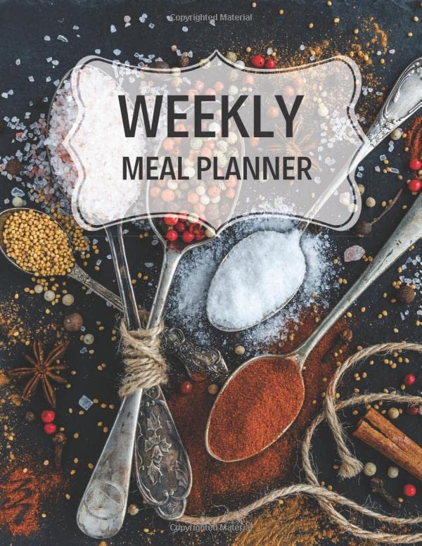 Weeakly Meal Planner: Weekly Menu Planner With Grocery List. 8.5 x 11, 112 Pages Cooking & Enjoying