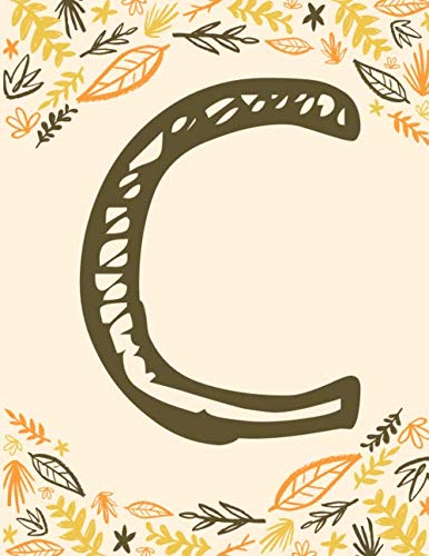 C: Monogram Initial C Composition Notebook for Women and Girls، Pink -150 Lined Pages (75 Sheets) - 8.5 x 11 Books