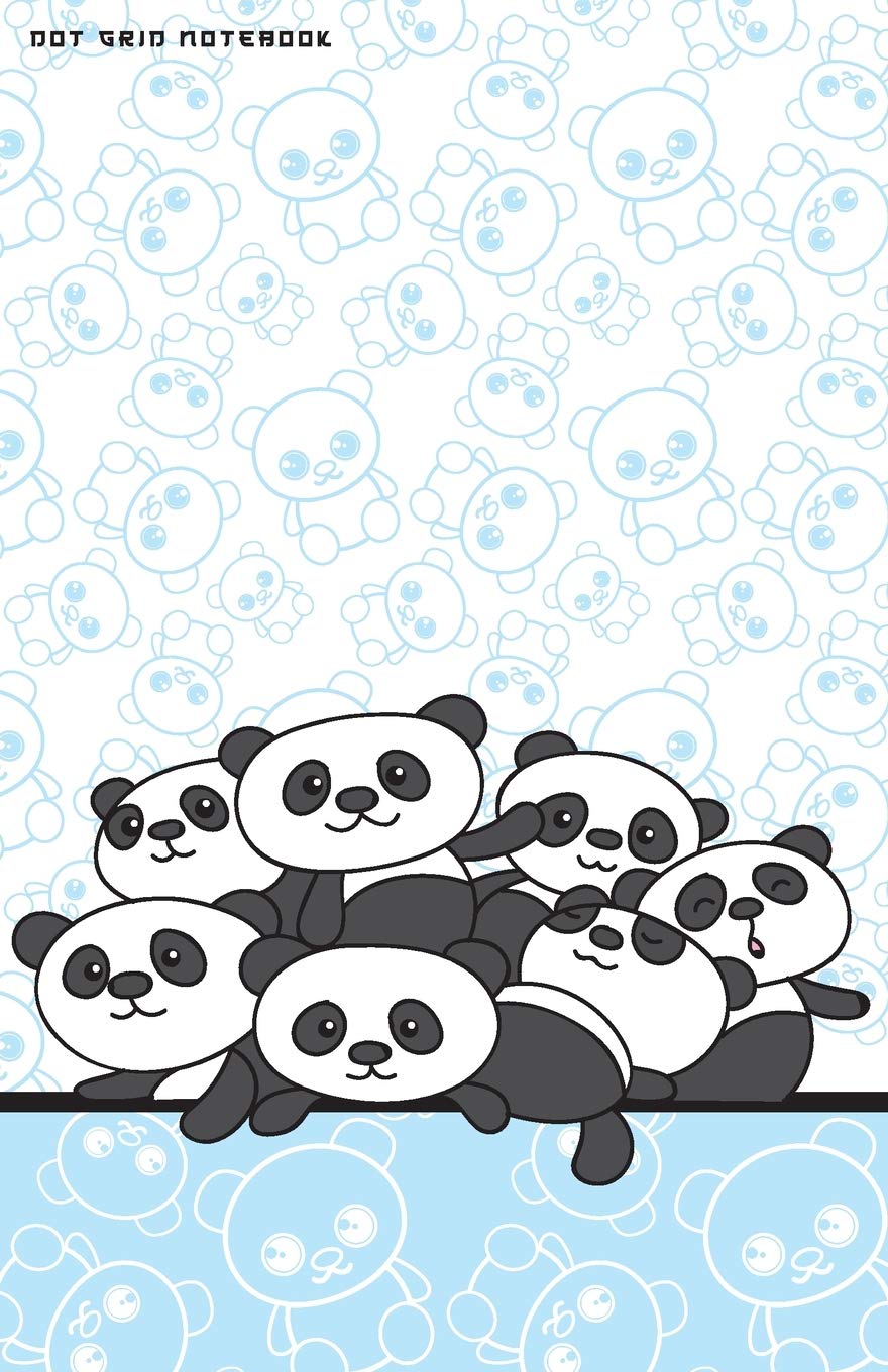 DOT GRID NOTEBOOK: Funny Kawaii Panda Bears Dotted Journal and Planner, Pretty Dot Notebook and Organizer for Unique and Creative Calendars, To-Do Lists, Drawings, Habit, Tasks or Expenses Tracking Books