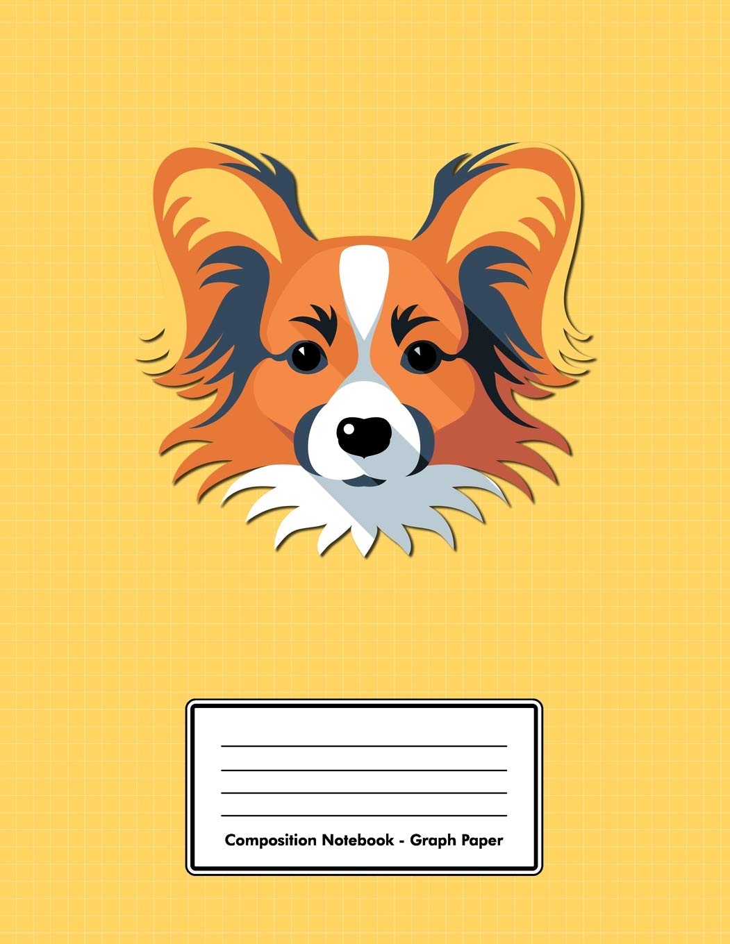 Composition Notebook - Graph Paper: Yellow Papillon Dog | 109 pages 8.5"x11" | White Blank 5x5 Exercise Book | School Subject | Gift For Kids Teenager Adult Teacher Student | Journal | Diary Pets