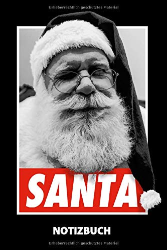 Santa Notizbuch: 100 Gepunktete Seiten | Ca. Din A5 | Skizzenbuch | Matheheft | Schulheft | Übungsheft | Geschenk Zu Weihnachten Oder Geburtstag | Lustige Geschenkidee Books