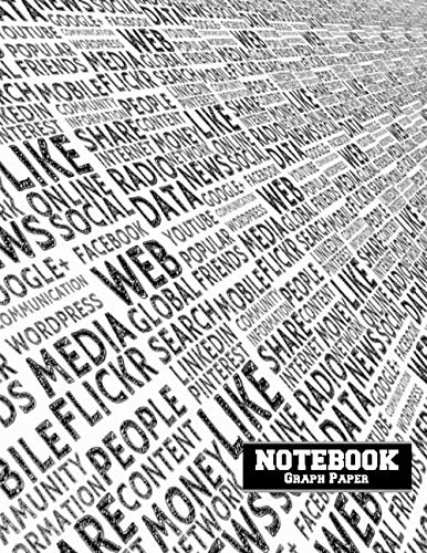 Notebook Graph Paper : Graph Paper Composition Notebook, , Collage Words, Squared Journal- 100 pages -Large (8.5 x 11 inches)-Journal for Student Business, Finance & Career
