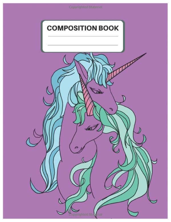 Composition Book: Magical Unicorn Dream Come True Composition Notebook Amazing Cute Unicorn Kawaii for Girls with 110 Pages of 8.5"x11" Blank Paper for Drawing Film, Art & Culture