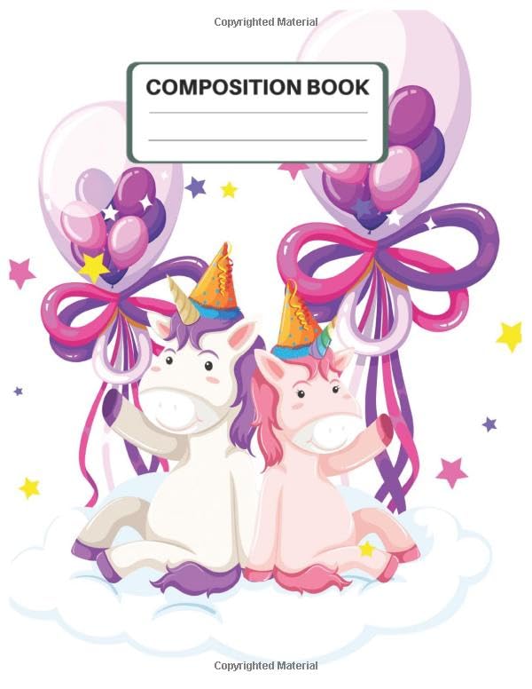Composition Book: Believe in Magic Magical Unicorn Dream Come True Composition Notebook Amazing Cute Unicorn Kawaii for Girls with 110 Pages of 8.5"x11" Blank Paper for Drawing Film, Art & Culture