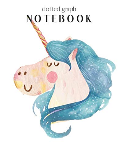 Dotted Graph Notebook: Believe in Magic Magical Unicorn Dream Come True Notebook Composition Blank Lined Themed Planner 8.5 x 11 Inches 110 Pages Cute ... Lovely for Learning Professional Business Film, Art & Culture