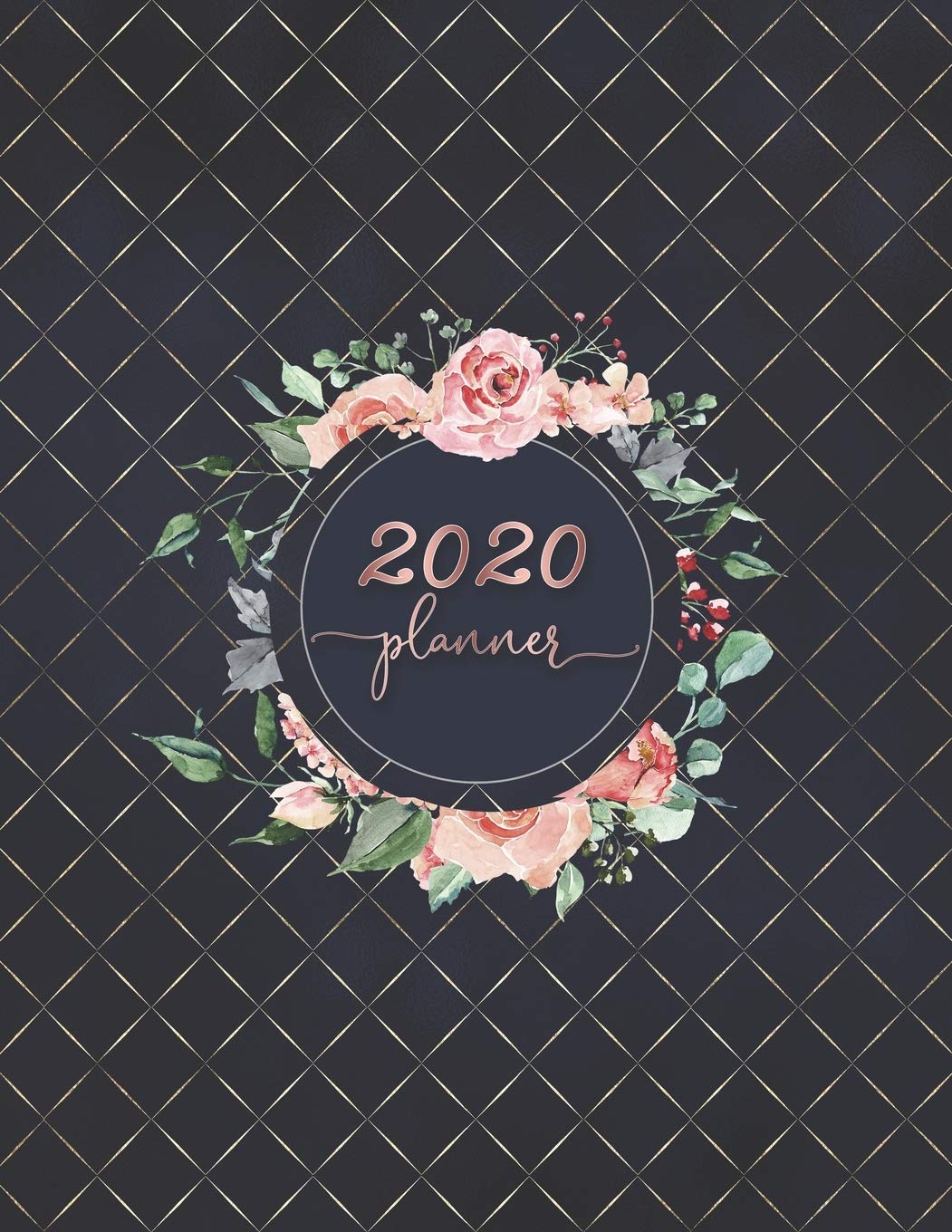 2020 Planner: Weekly and Monthly Planner (Navy and Floral) US Letter Size 8.5"x11" Business, Finance & Career