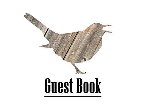 Guest Book: Wooden Bird Guest Book For Airbnb, Vacation Home, Log Cabin, Rental Property, VRBO, Bed and Breakfast, Cottage, Etc Travel Guides