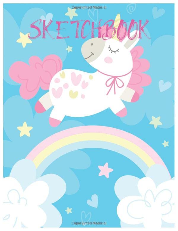 Sketch Book: Magical Unicorn Dream Come True Notebook Amazing Cute Unicorn Kawaii Sketchbook for Girls with 110 Pages of 8.5"x11" Blank Paper for Drawing Home & Household
