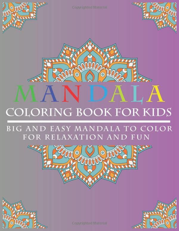 Mandala:Coloring Book for Kids:: Big and Easy mandala to Color for Relaxation and Fun Film, Art & Culture