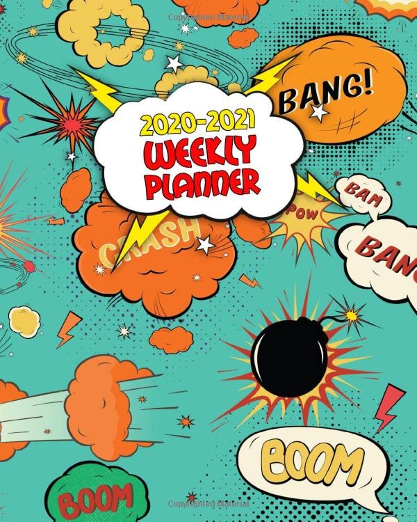 2020-2021 Weekly Planner: Lovely 2 Year Planner, Organizer & Schedule Agenda With To-Do’s, Inspirational Quotes, Vision Boards & Notes - Cool Cartoon & Comic Superheroes Manga