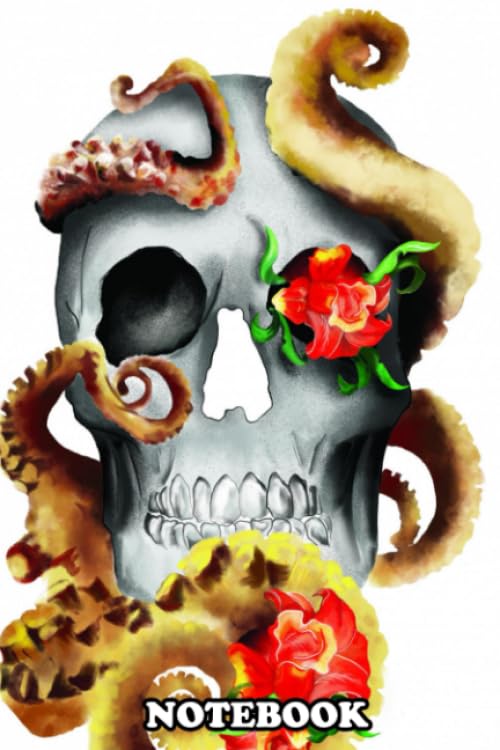 Notebook: Abstract Drawing Skull Illustration , Journal for Writing, College Ruled Size 6" x 9", 110 Pages Books