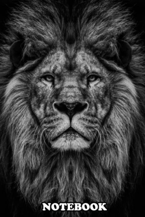 Notebook: Wild Lion Head Wallpaper , Journal for Writing, College Ruled Size 6" x 9", 110 Pages Books