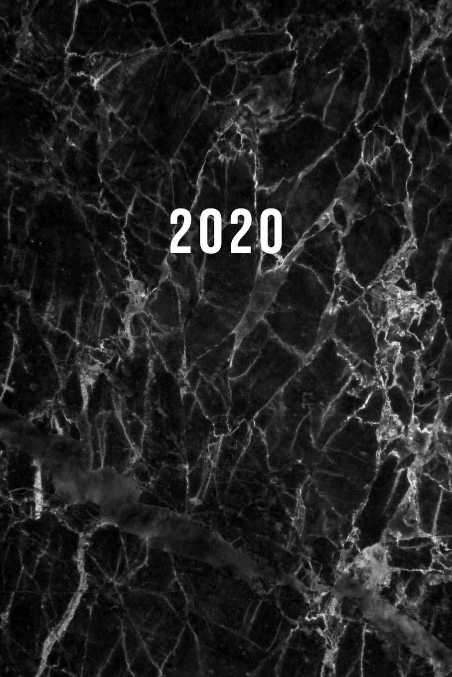 2020: ENE - DIC Planificador Semanal | 1 Semana en 2 Páginas | Agenda Semana Vista | Calendario Organizador A5 | Mármol Negro Business, Finance & Career