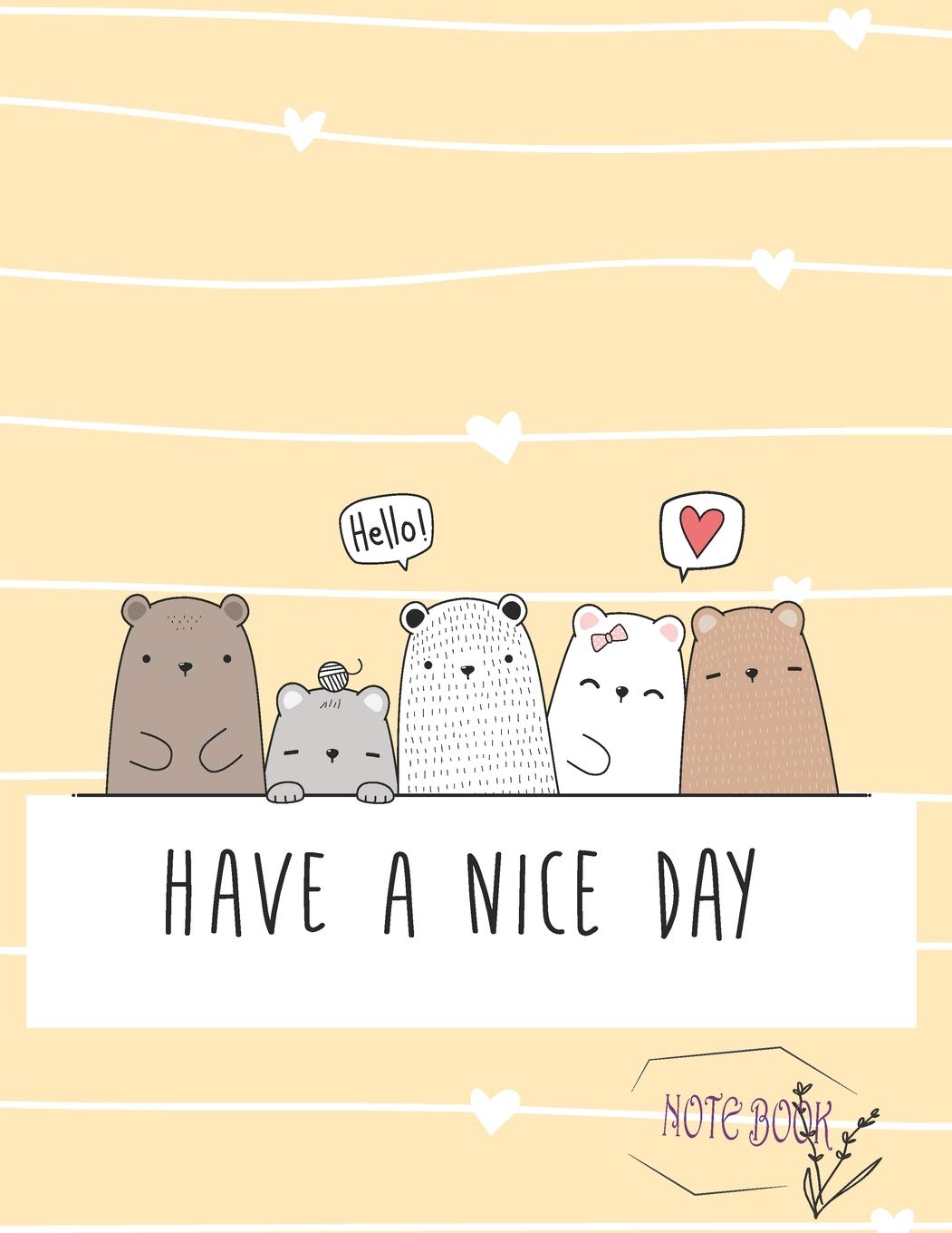 NOTEBOOK: Notebook with cute cartoon cover Extra large (8.5 x 11) inches, 110 pages , Line page. Learning & Reference