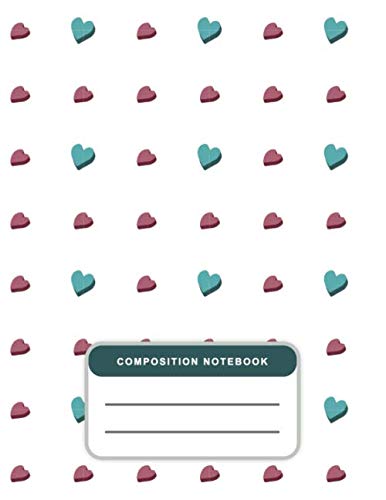 POLIEWN - Composition Notebook Wide Ruled 100 Sheets for Students, Kindergarten, Primary, 1st Grade, 2nd Grade, School, College, University, Professional, Size 8.5" x 11" Essays & Short Stories