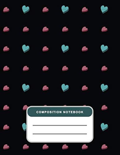 POLIEBN - Composition Notebook Wide Ruled 100 Sheets for Students, Kindergarten, Primary, 1st Grade, 2nd Grade, School, College, University, Professional, Size 8.5" x 11" Essays & Short Stories