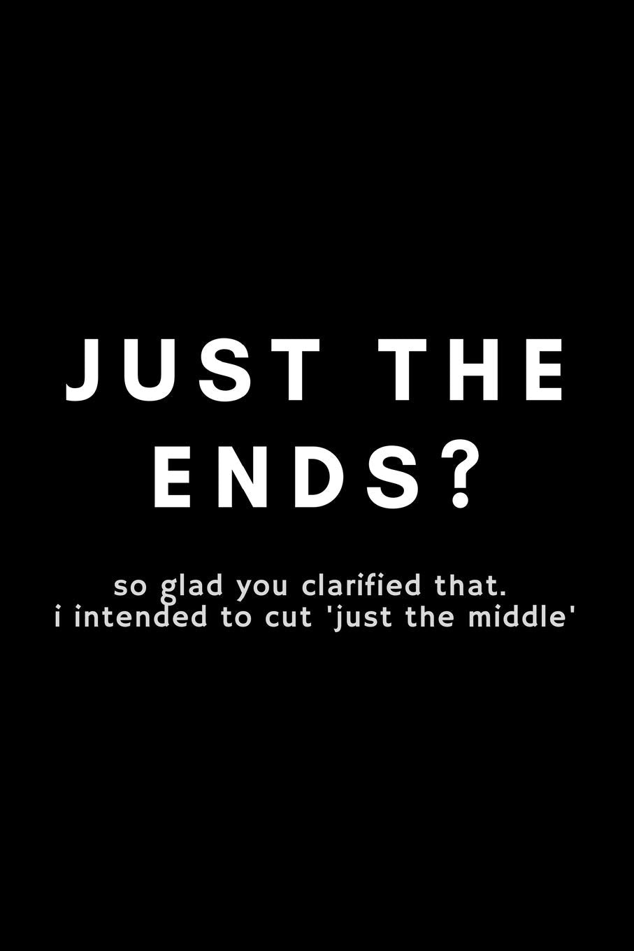 Just The Ends?: Funny Hairdresser Gift Idea For Hairstylist, Hair Stylist, Salon - 120 Pages (6" x 9") Hilarious Gag Present Business, Finance & Career