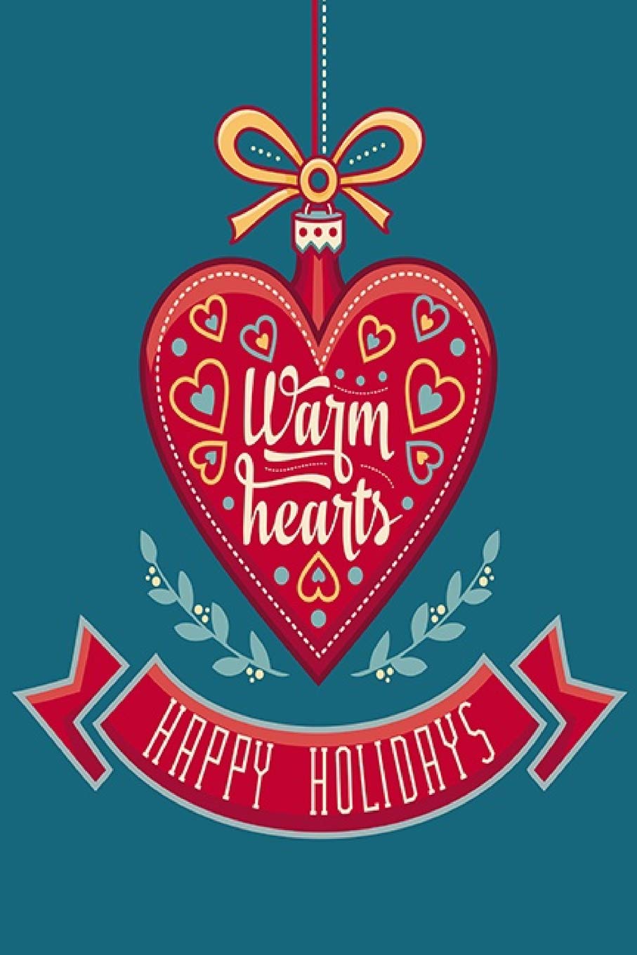 Warm hearts happy holidays: Happy Christmas Gift Journal: Happy Christmas Xmas Organizer Journal Planner, Gift List, Bucket List, Avent ...Christmas vacation 100 pages Premium design (Noel gift) Non-fiction