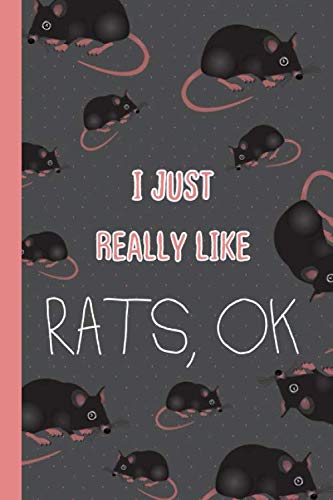 I Just Really Like Rats, Ok: Dotted Journal 6x9" Bullet Notebook Cute rats Gifts a blank dot grid journal for Kids & Teenage Girls for Writing & Journaling (bullet grid) Essays & Short Stories