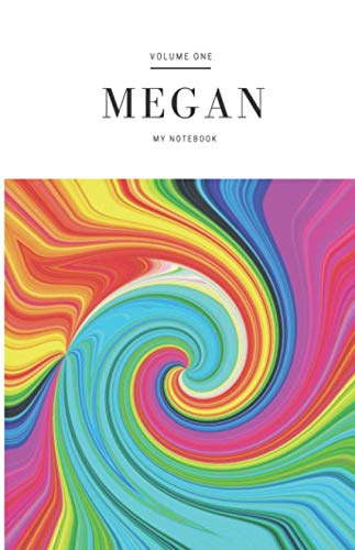 Megan | Personalised Journal/Diary/Notebook | Fab Girl/Women's Gift | To Do/ A5/ Notes | 100 lined pages (Funky swirl) Parents & Children
