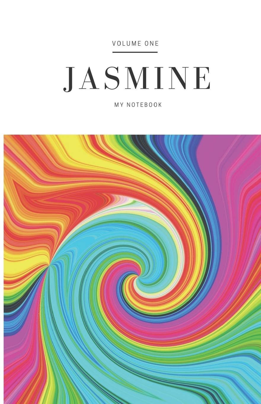 Jasmine | Personalised Journal/Diary/Notebook | Fab Girl/Women's Gift | To Do/ A5/ Notes | 100 lined pages (Funky swirl) Parents & Children