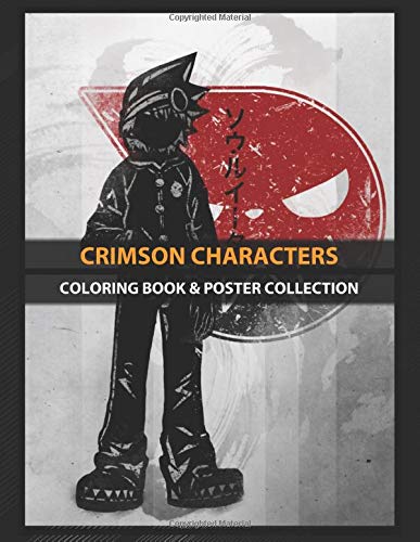 Coloring Book & Poster Collection: Crimson Characters Crimson Evans Anime & Manga Books