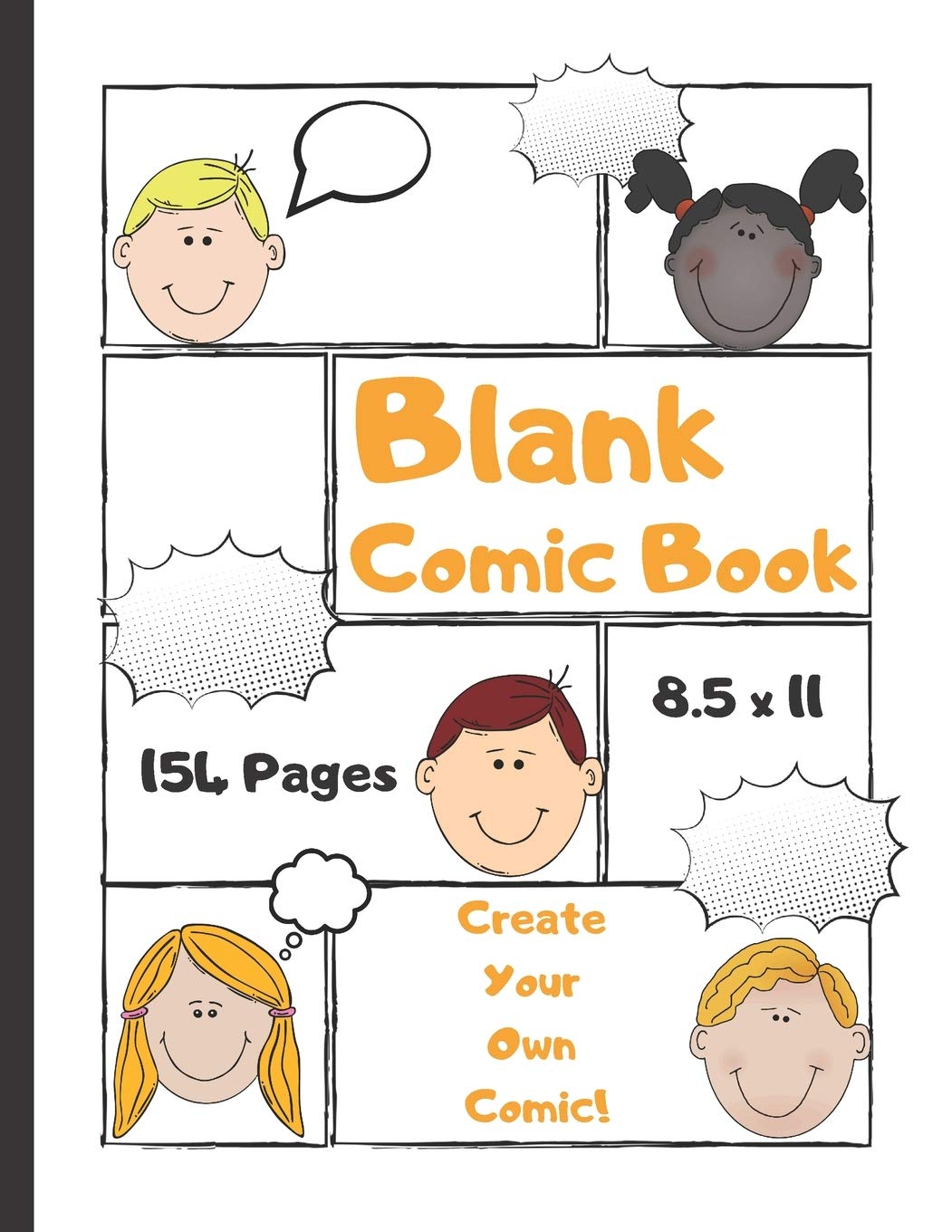 Blank Comic Book: for Kids: Create Your Own Comic! - Notebook and Sketchbook for Kids to Unleash Creativity Manga