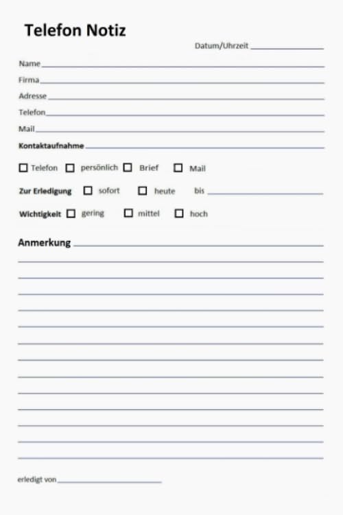 Telefon Notiz: Innovative Checkliste für Gesprächsnotizen 100 Seiten, DIN A5 Books