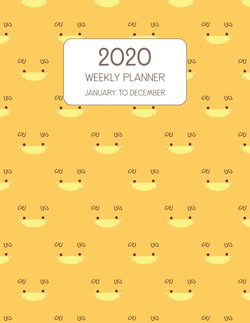 2020 Weekly Planner January to December: Dated Weekly Diary With To Do Notes & Inspirational Quotes - Giraffe Yellow (Motivational Calendar Planners - Cute Kawaii Animals, Band 5) Books