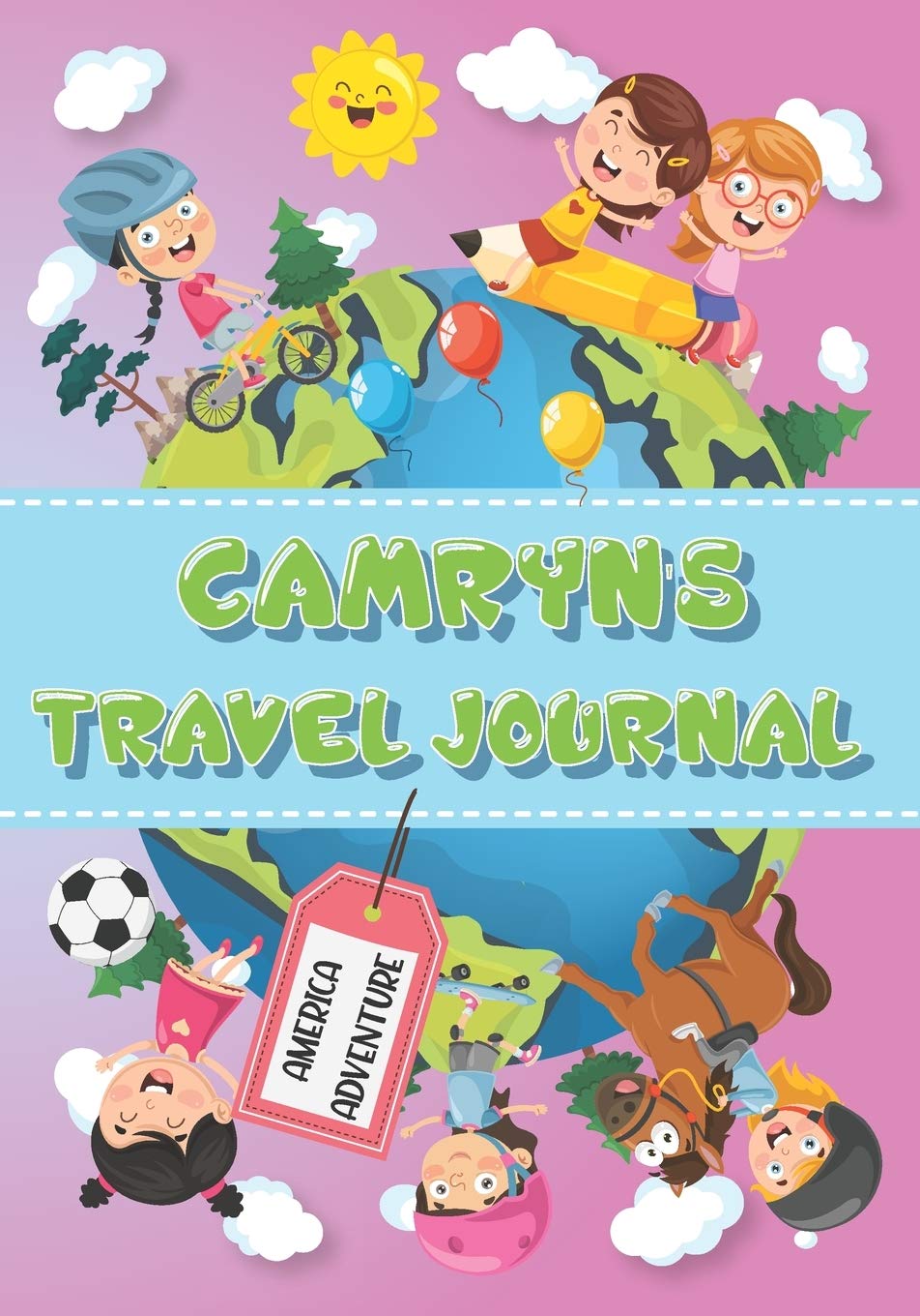 Camryn's Travel Journal: Personalised Awesome Activities Book for USA Adventures book