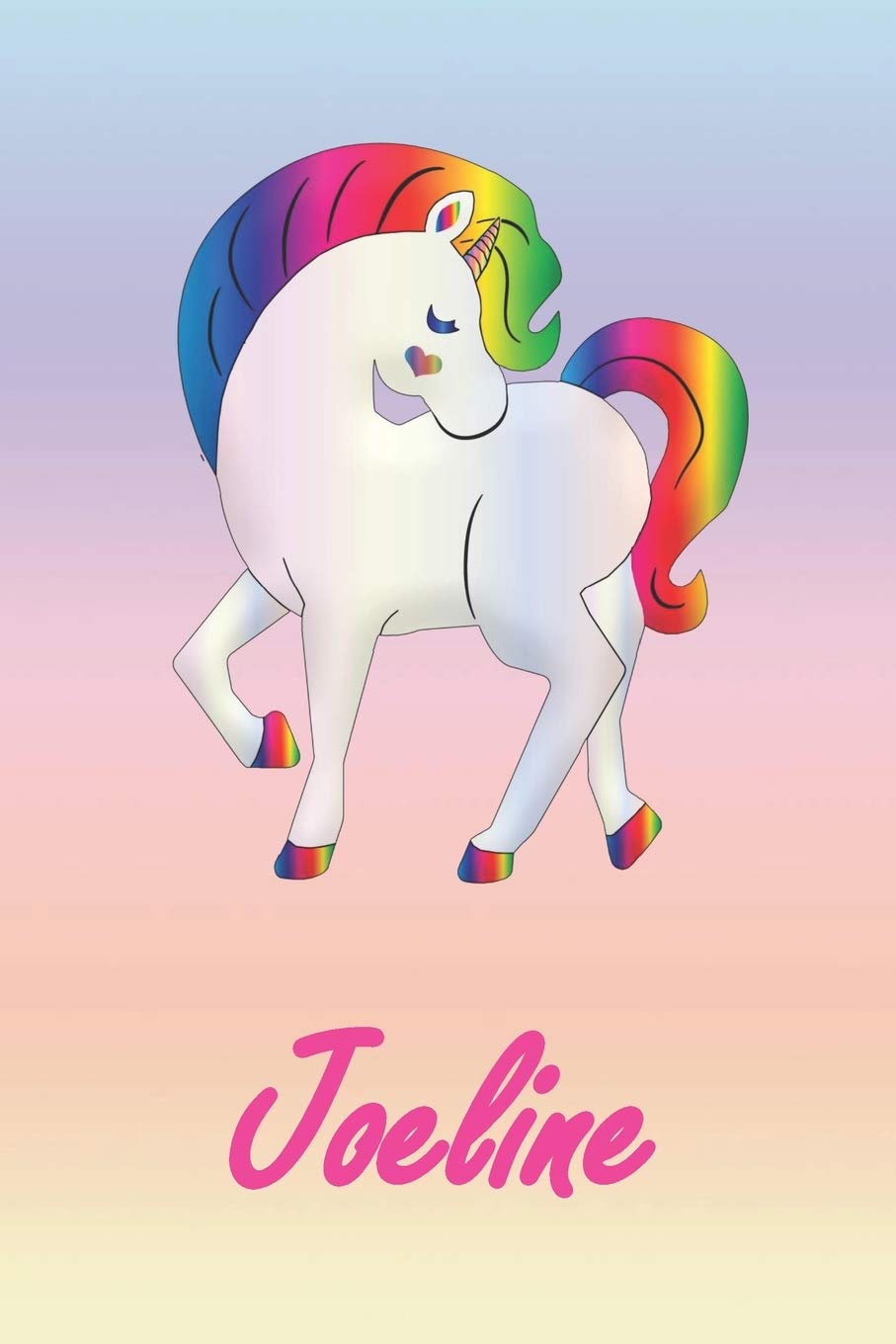 Joeline: Personalisiertes | individualisiertes Einhorn Notizbuch / persönliches Tagebuch / Schreibheft / Logbuch / Planer / Vokabelheft / Notizen - 6 ... Seiten mit Datumslinie, glänzendes Cover. Fairy Tales & Legends