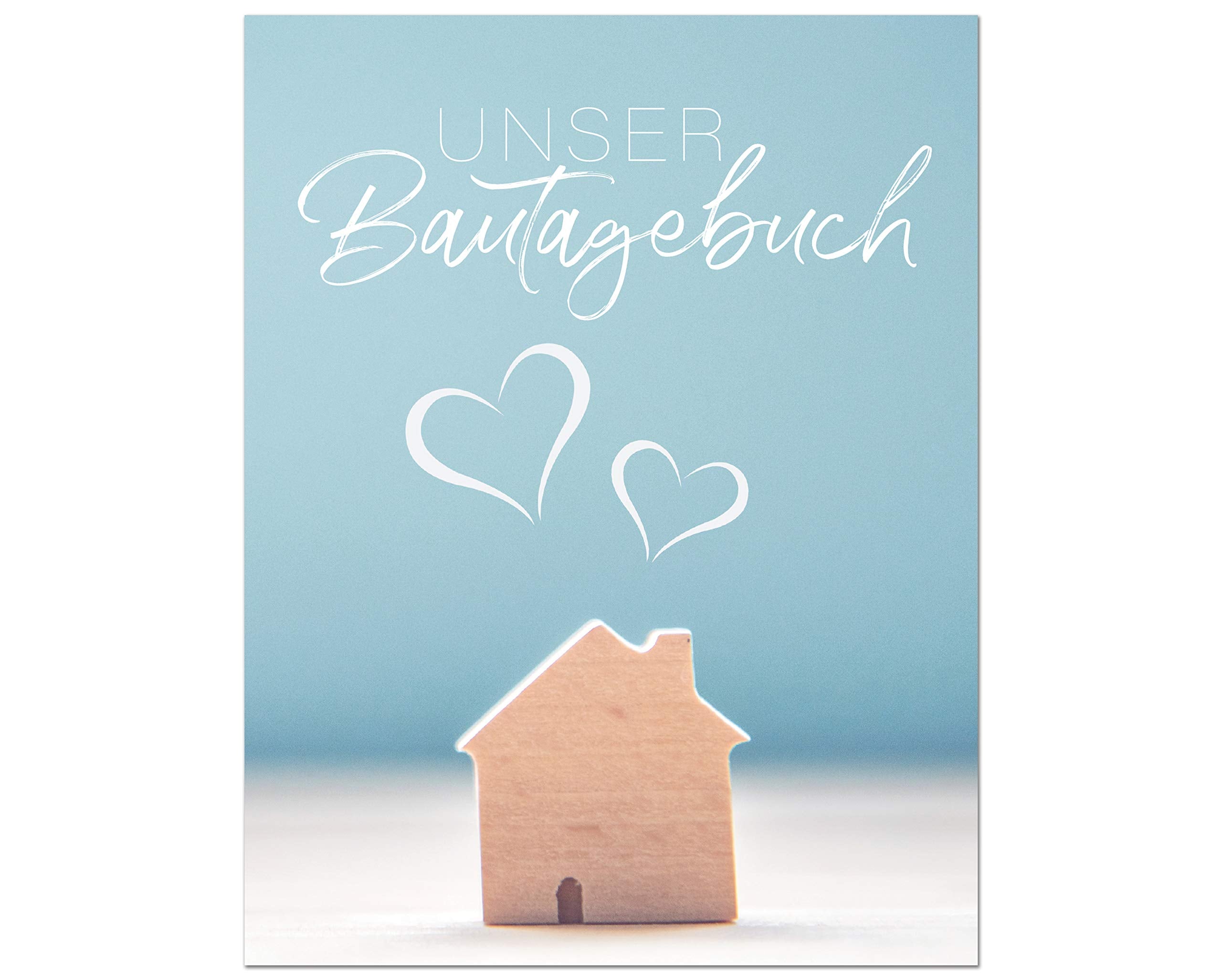 Bautagebuch: Ein Tagebuch zum Haus bauen, umbauen oder renovieren | Album für schöne Erinnerungen zum ausfüllen und Fotos einkleben | Bautagebuch | ... | Bauprojekt | Baukontrolle | Notizbuch Home & Household