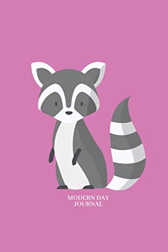 MODERN NOTEBOOK: PINK RACOON • KIDS EDITION | 6 x 9" | Notebook with 155 blank lined pages | For drawing, writing and planning. Tiptoi & Games
