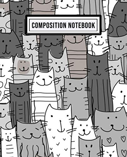 Cat Wide Ruled Notebook: Cat Wide Ruled Notebook | 110 Pages | 7.5 x 9.25 Media & Communication
