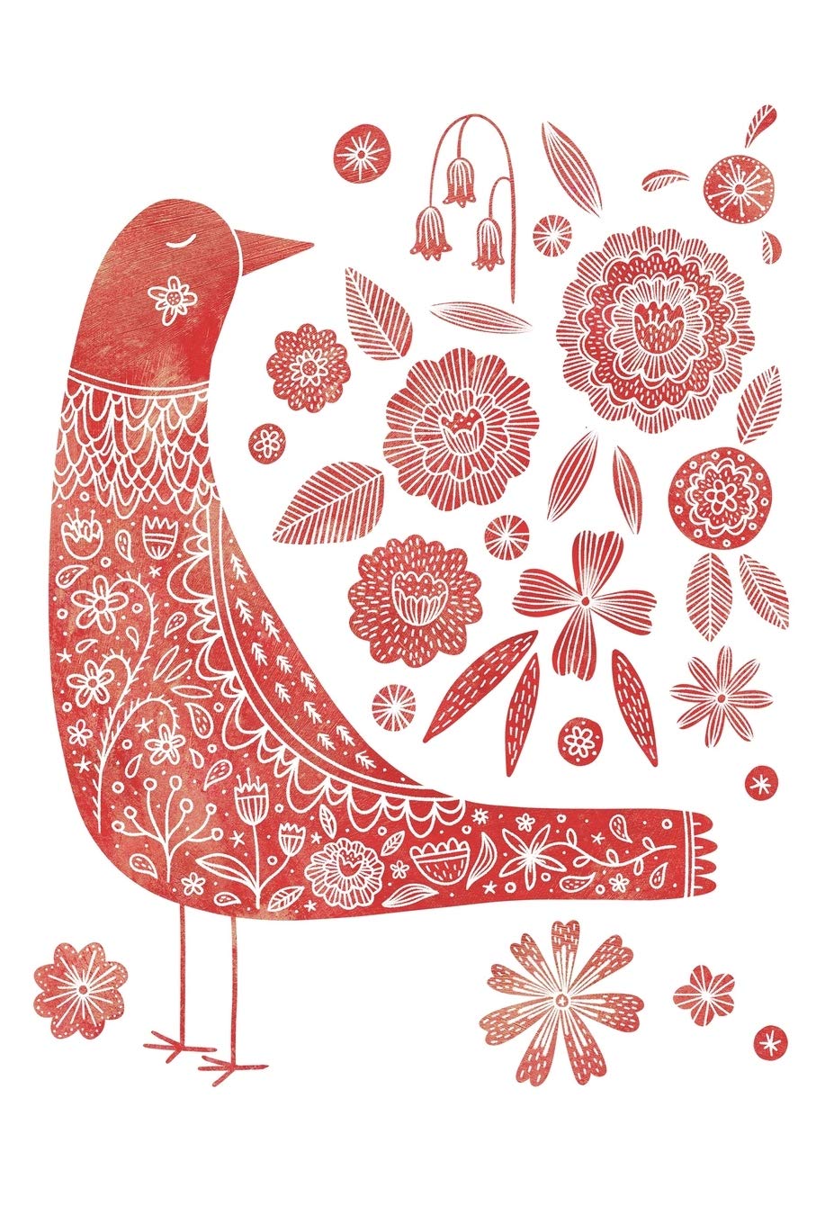 Notes: A Blank Sheet Music Notebook Nordic Bird and Flower Cover Art Architecture