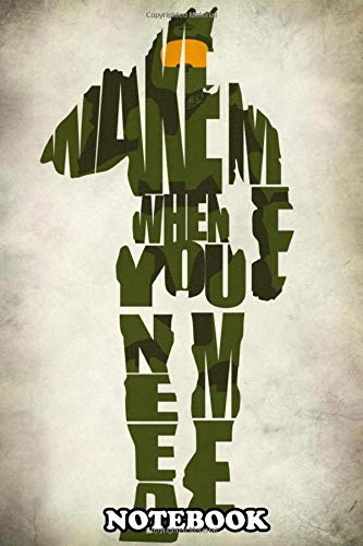 Notebook: Master Chief Typographic Minimalist Illustration , Journal for Writing, College Ruled Size 6" x 9", 110 Pages Books