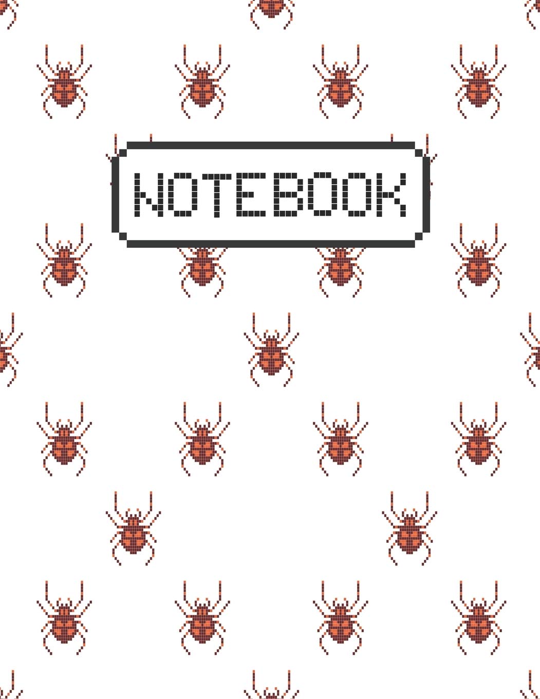 Notebook: With Spider Pixel Art 8bit Suitable For Students Notes And Gift Idea For Women/ Men/ Teens/ Kids/ Boys/ Girls/ School/ College/ Students/ ... (Size 8.5X11 Inches College Ruled 120 Page) Film, Art & Culture