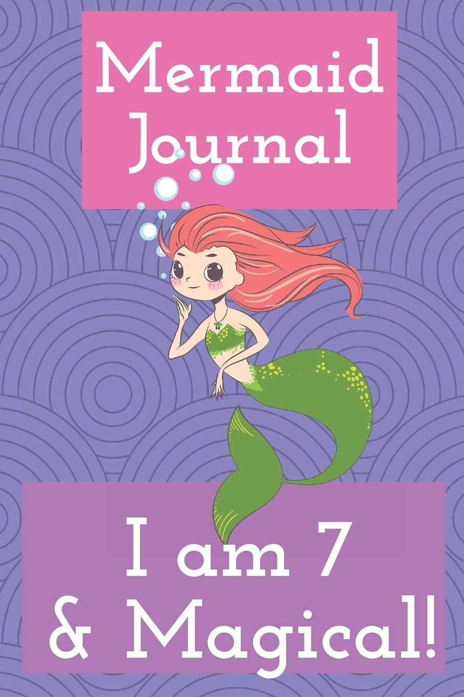 Mermaid Journal i am 7 and Magical: mermaid blank lined journal notebook and sketch book gift to learn drawing 121 pages 6x9 inch for adults children boys girls kids Film, Art & Culture