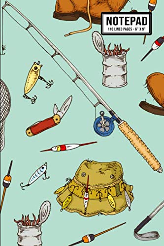 Fishing Notepad: Fishing Small Lined Notepad / Notebook | 110 Pages | 6 x 9 Self-help