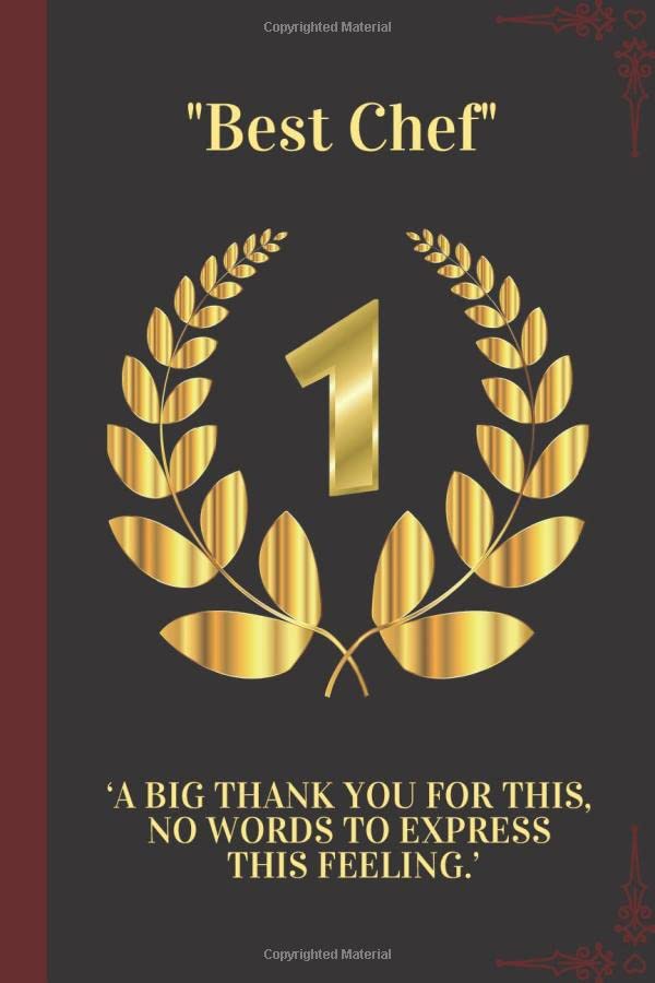 BEST CHEF: A BIG THANK YOU FOR THIS, NO WORDS TO EXPRESS THIS FEELING. WELL DONE IS BETTER THAN WELL SAID. Legendary Journal: Motivational- Calendar- ... Games- Own Table of Content and More... Parents & Children