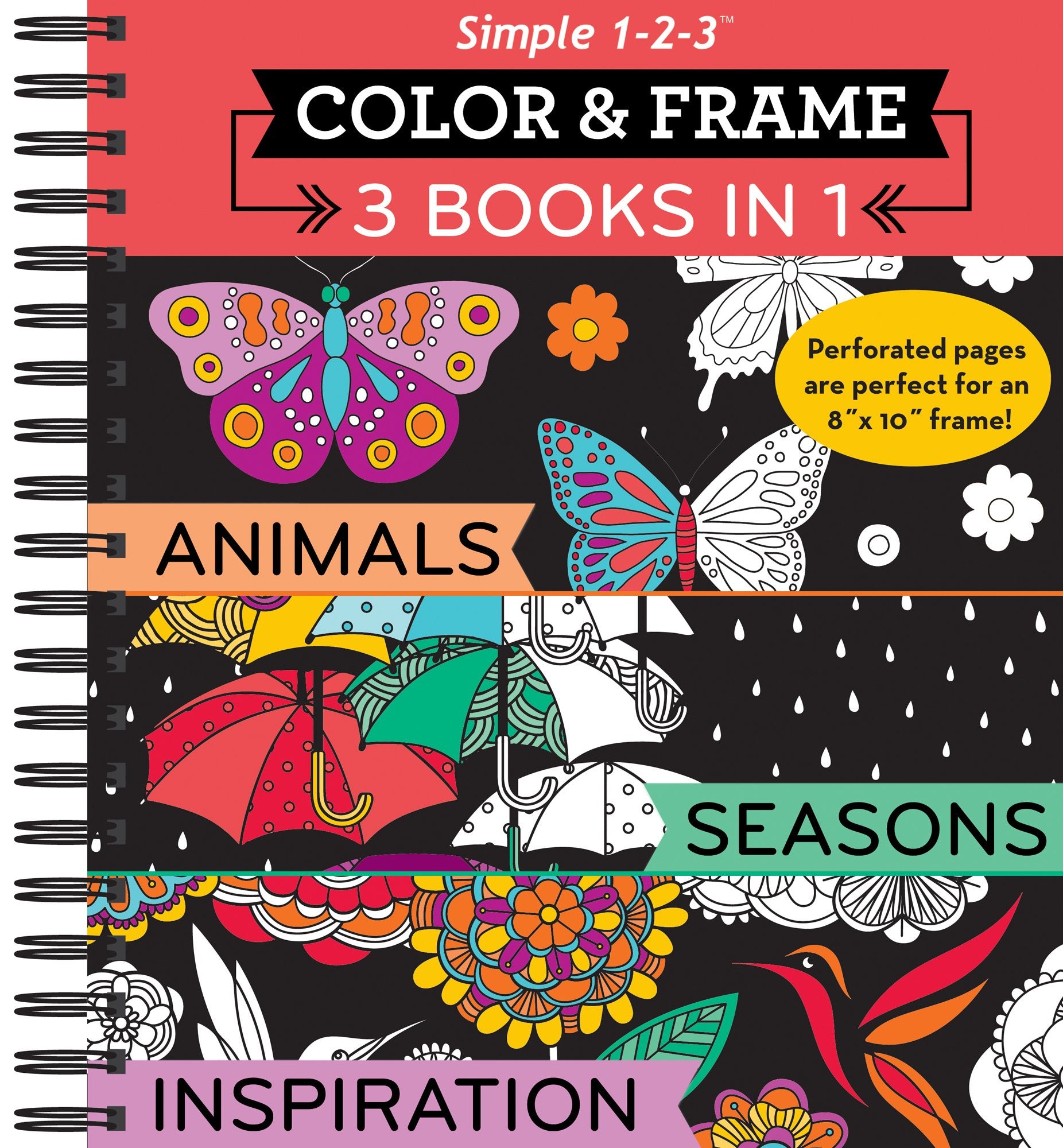 Color and Frame 3 in 1 Animals (Color & Frame) Hobbies & Crafts