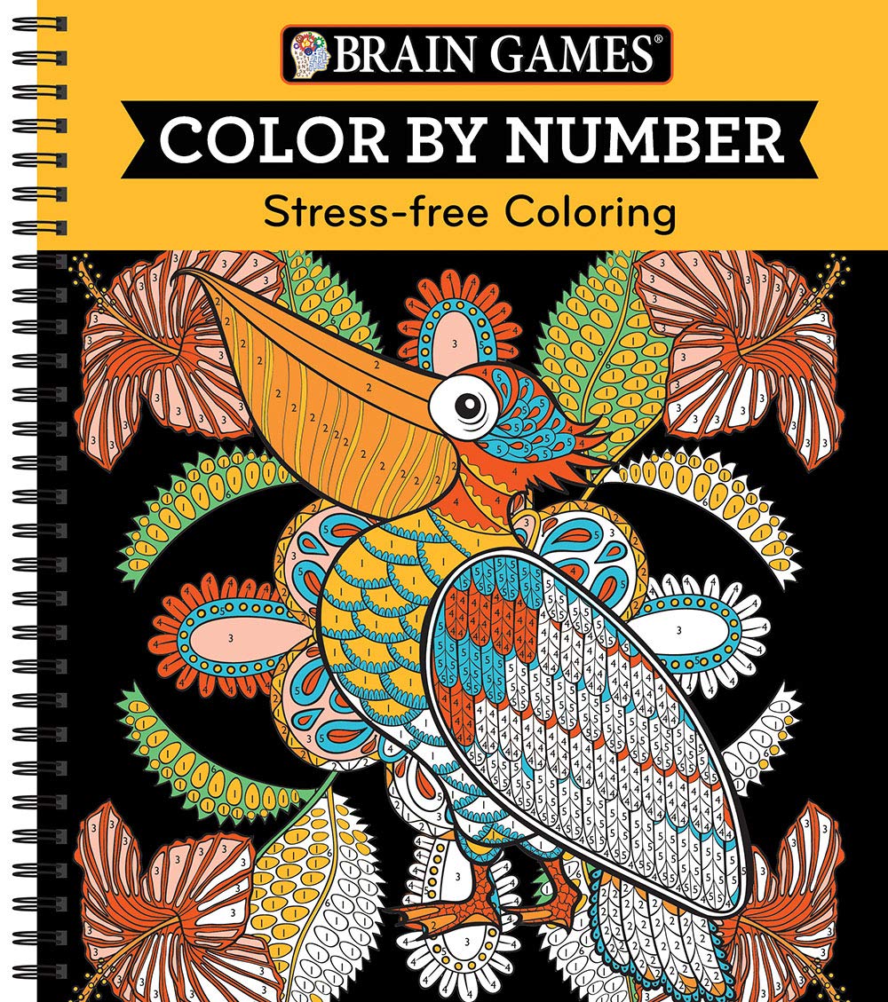 Brain Games - Color by Number: Stress-Free Coloring (Orange) Leisure & Fun