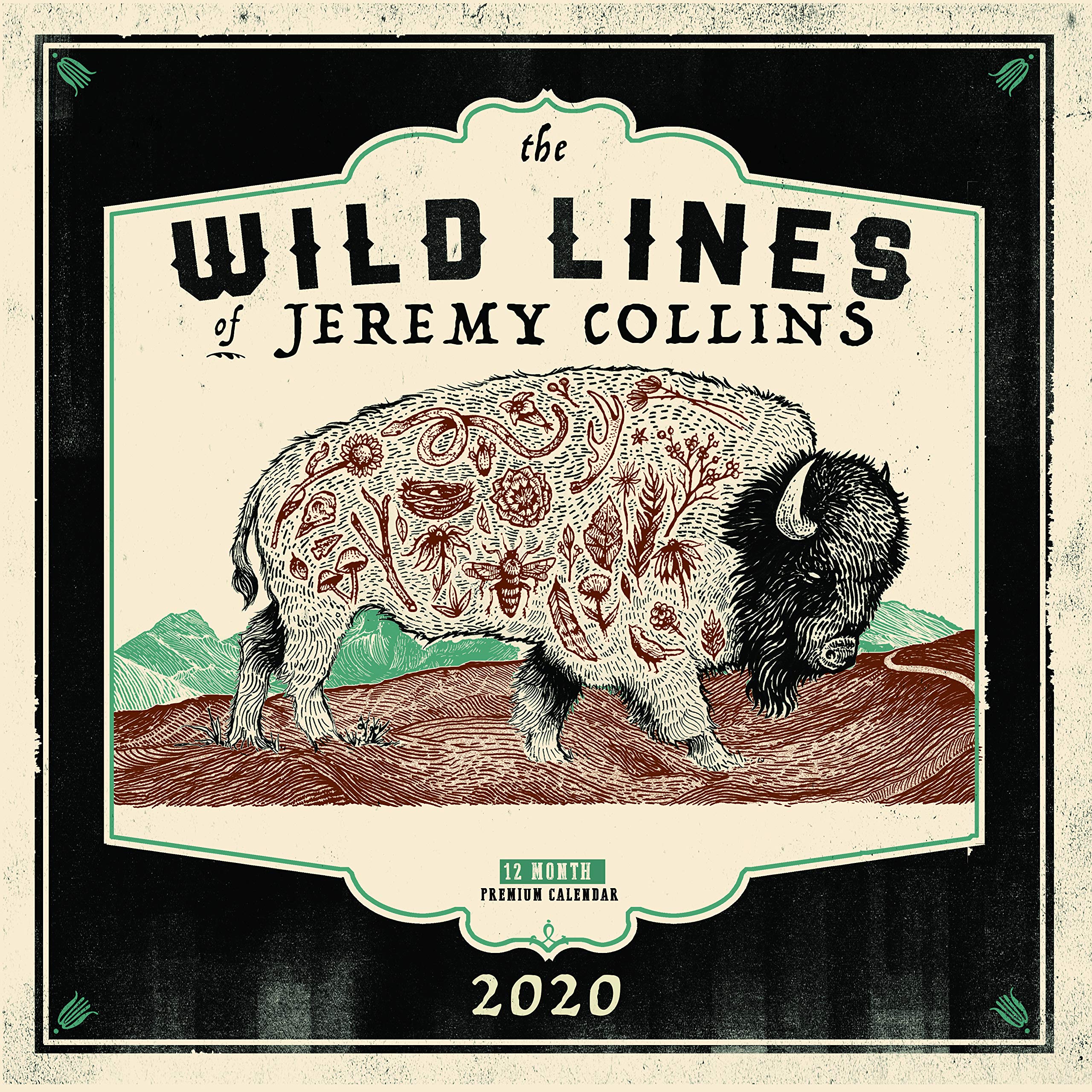 The Wild Lines of Jeremy Collins: 2020 Wall Calendar Media & Communication
