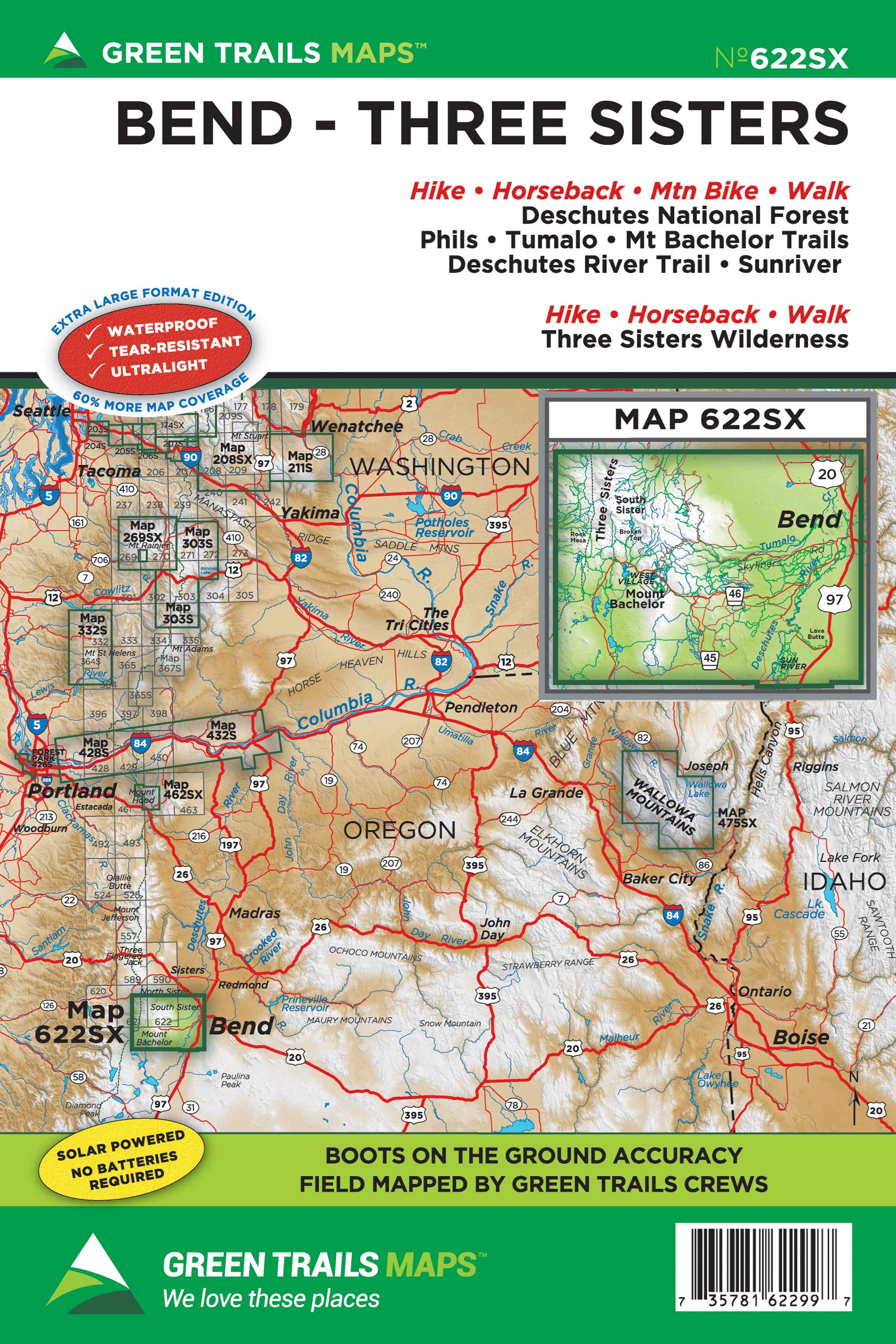 Bend- Three Sisters, or No. 622sx (Green Trails Maps) Leisure, Home & Garden