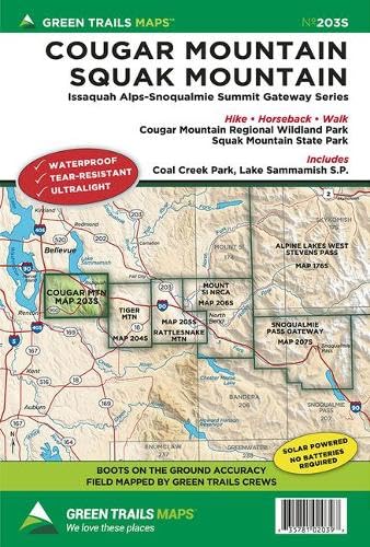 Cougar Mountain, Wa No. 203s (Green Trails Maps) Leisure, Home & Garden