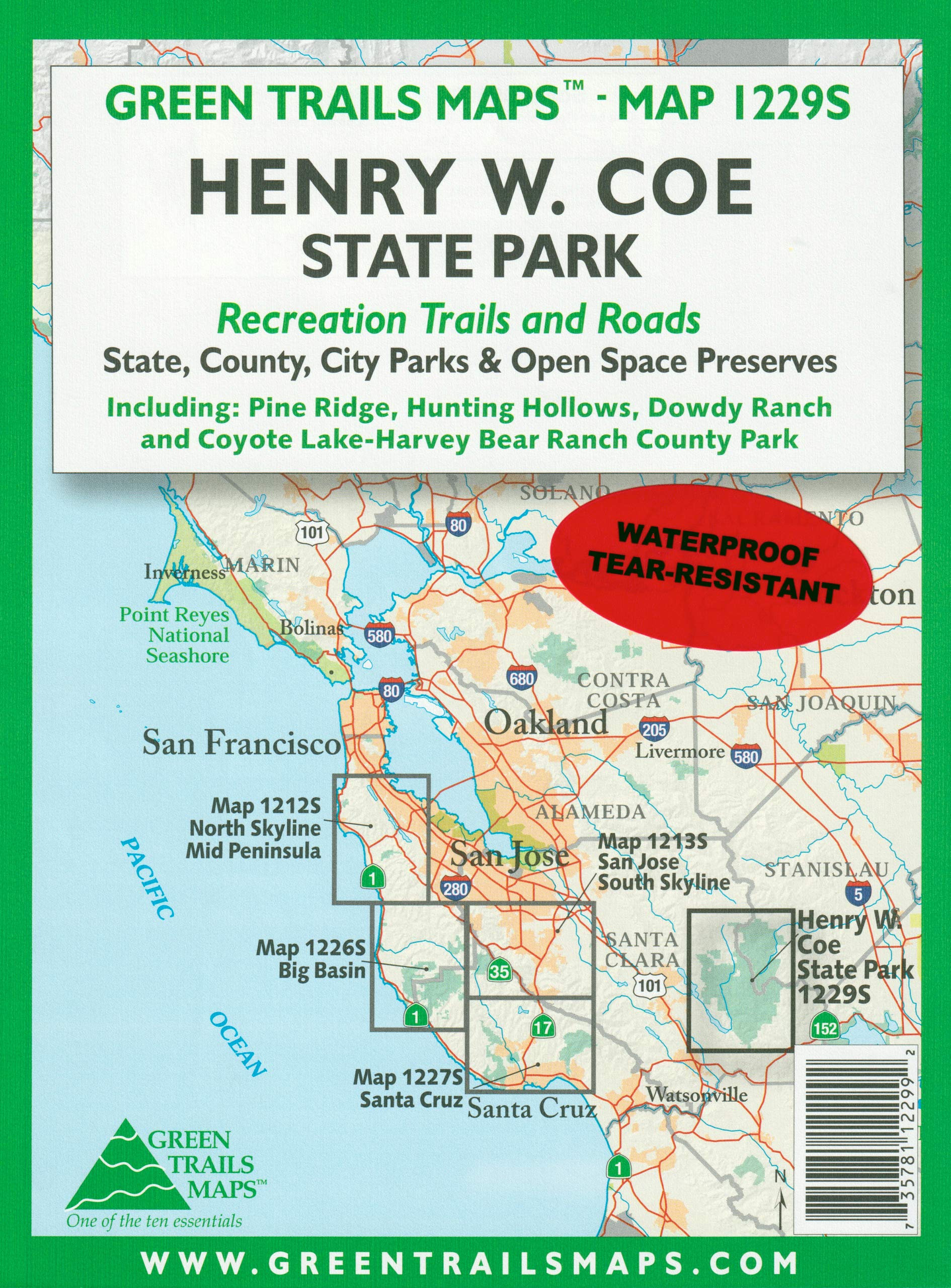 Henry W. Coe State Park, CA No. 1229s (Green Trails Maps) Leisure, Home & Garden