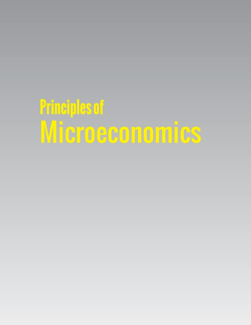 Principles of Microeconomics book