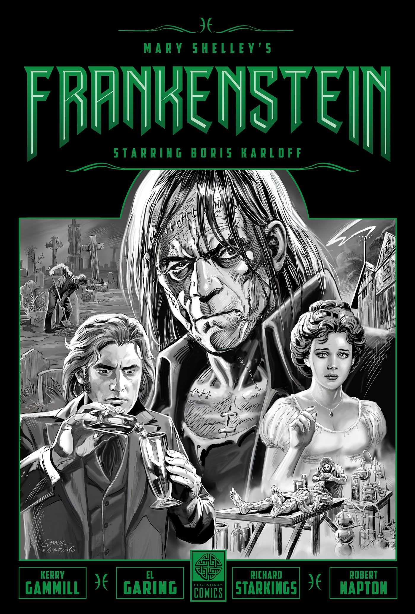Mary Shelley's Frankenstein Starring Boris Karloff (Legendary Comics Classic Monsters) Horror & Mystery